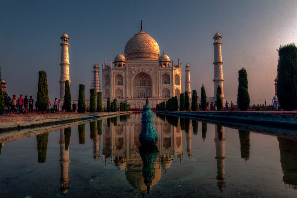 Evening view of Taj Mahal