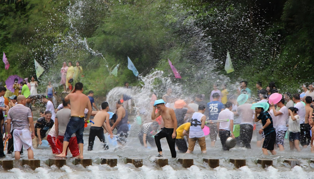 Songkran Water festival fight