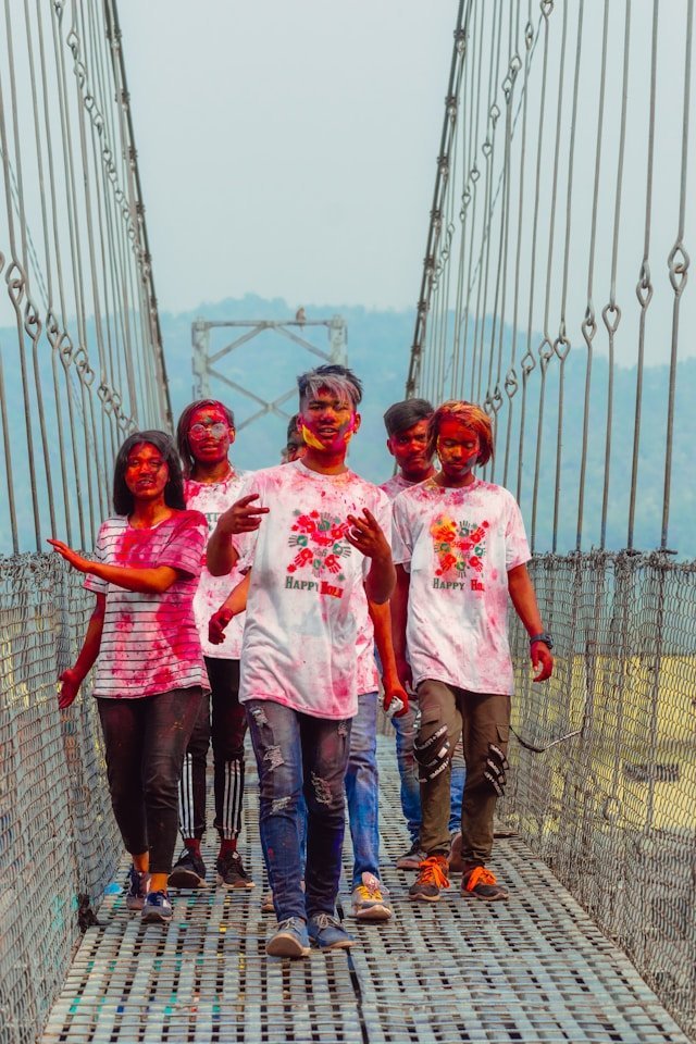 holi celebration at nepal